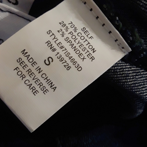 NECTAR CLOTHING Denim Jean Panel Slip On Mini Blue Skirt S - Picture 5 of 6